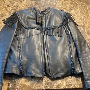 Harley Davidson leather jack and assless chaps